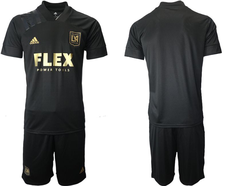 Cheap Men 2021-2022 Club Los Angeles FC home black blank Adidas Soccer Jersey